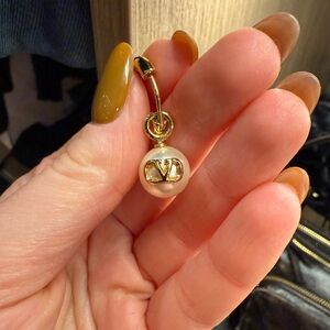 Valentino Gold and Pearl Set of Earrings